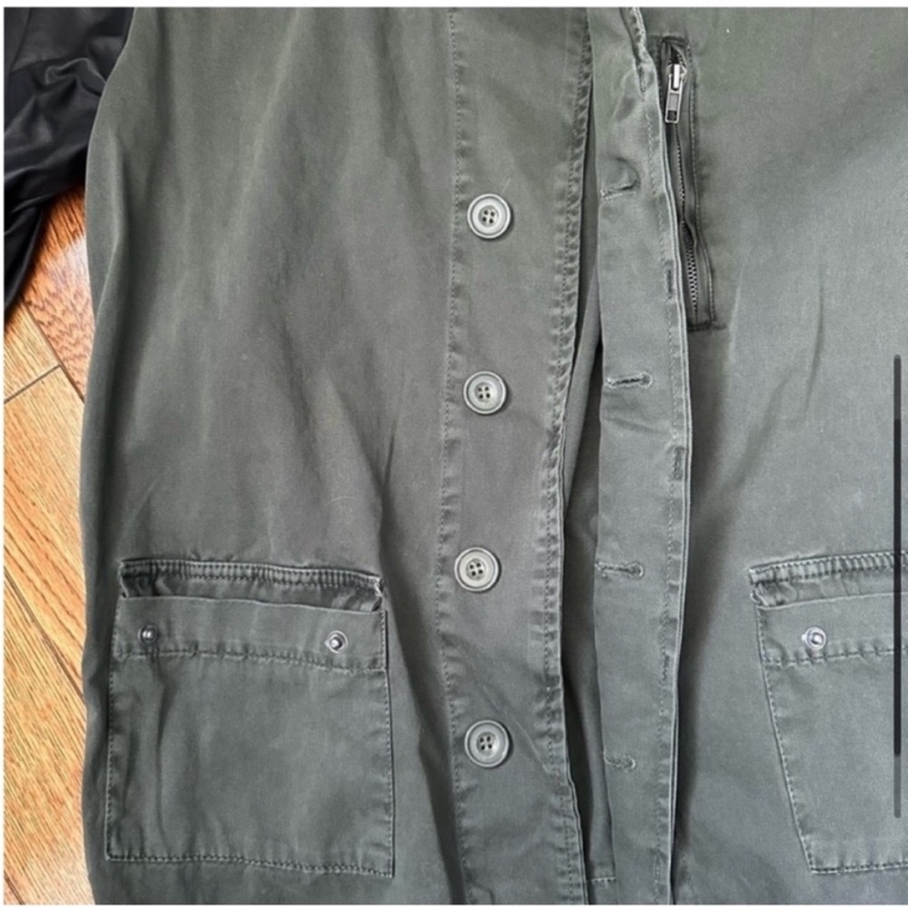 Rhinestone leather sleeve moto jacket - Picture 4 of 12